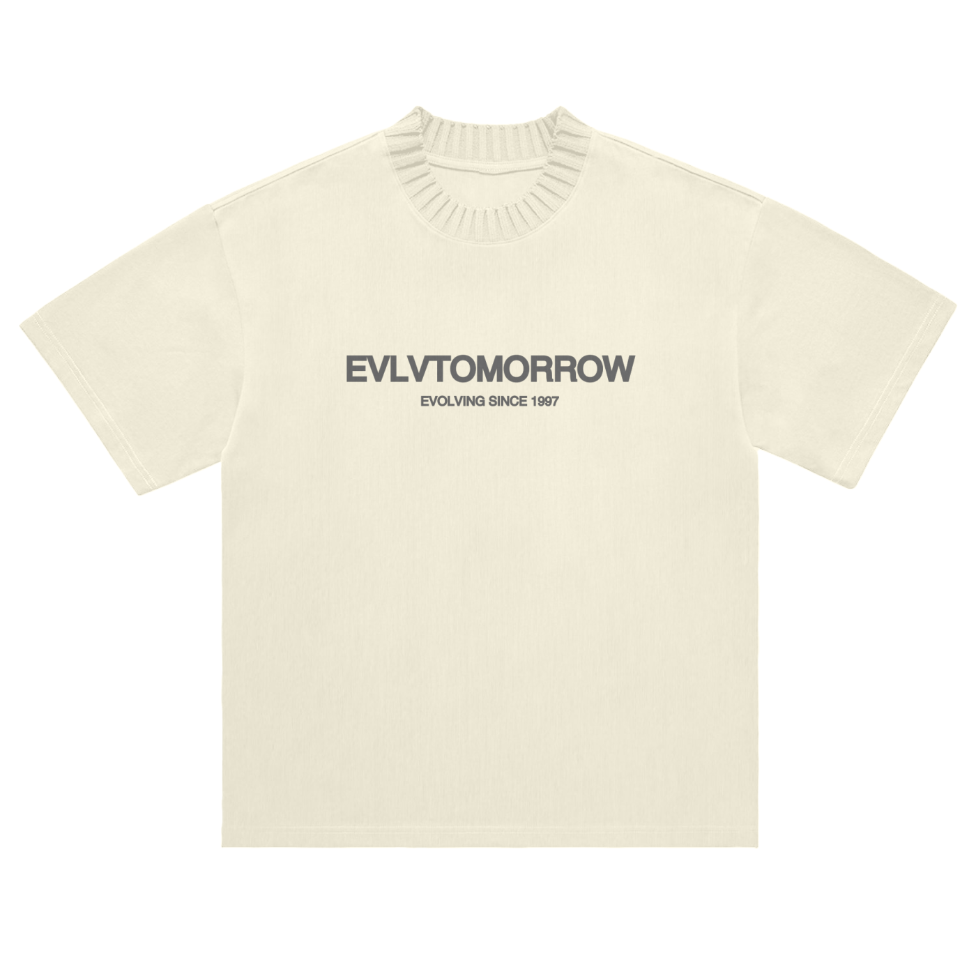 EVLVTOMORROW KNITTED NECK TEE