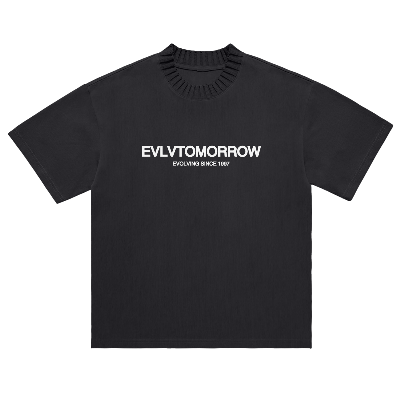 EVLVTOMORROW KNITTED NECK TEE