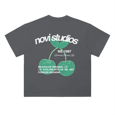 Cherries Always Grow Drop Shoulder Tee